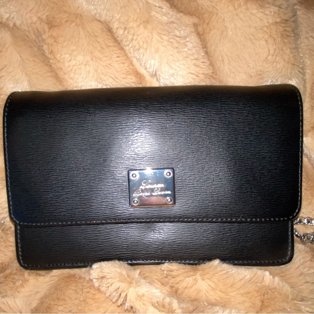SOLD ✅ LAUREN RALPH LAUREN Multipurpose Phone Chain Leather Crossbody Bag Black